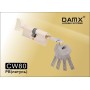 Цилиндровый механизм DAMX CW80 мм Полированная латунь (PB), перфорированный ключ-вертушка (Дамкс)