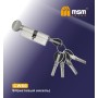 Цилиндровый механизм Msm CW80 мм латунь Матовый никель (SN), перфорированный ключ-вертушка (Мсм)
