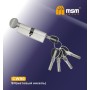 Цилиндровый механизм Msm CW90 мм латунь Матовый никель (SN), перфорированный ключ-вертушка (Мсм)