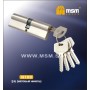 Цилиндровый механизм Msm N100 мм латунь Матовый никель (SN), ключ-ключ (Мсм)