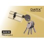 Цилиндровый механизм DAMX N40/30 мм Полированная латунь (PB), ключ-ключ (Дамкс)