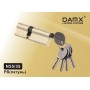 Цилиндровый механизм DAMX N55/35 мм Полированная латунь (PB), ключ-ключ (Дамкс)