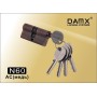 Цилиндровый механизм DAMX N60 мм Медь (AC), ключ-ключ (Дамкс)