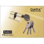 Цилиндровый механизм DAMX N60 мм Полированная латунь (PB), ключ-ключ (Дамкс)