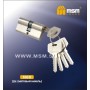 Цилиндровый механизм Msm N60 мм латунь Матовый никель (SN), ключ-ключ (Мсм)