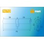 Цилиндровый механизм Msm N70 мм латунь Бронза (AB), ключ-ключ (Мсм)