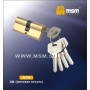Цилиндровый механизм Msm N70 мм латунь Матовая латунь (SB), ключ-ключ (Мсм)