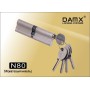 Цилиндровый механизм DAMX N80 мм Матовый никель (SN), ключ-ключ (Дамкс)