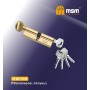 Цилиндровый механизм Msm NW100 мм латунь Полированная латунь (PB), ключ-вертушка (Мсм)