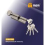 Цилиндровый механизм Msm NW100 мм латунь Матовый никель (SN), ключ-вертушка (Мсм)