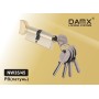 Цилиндровый механизм DAMX NW35/45 мм Полированная латунь (PB), ключ-вертушка (Дамкс)