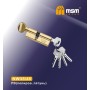 Цилиндровый механизм Msm NW35/45 мм латунь Полированная латунь (PB), ключ-вертушка (Мсм)