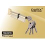 Цилиндровый механизм DAMX NW45/35 мм Полированная латунь (PB), ключ-вертушка (Дамкс)