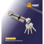 Цилиндровый механизм Msm NW45/35 мм латунь Матовый никель (SN), ключ-вертушка (Мсм)