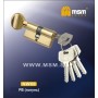 Цилиндровый механизм Msm NW60 мм латунь Полированная латунь (PB), ключ-вертушка (Мсм)