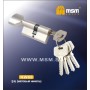 Цилиндровый механизм Msm NW60 мм латунь Матовый никель (SN), ключ-вертушка (Мсм)