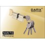 Цилиндровый механизм DAMX NW70 мм Полированная латунь (PB), ключ-вертушка (Дамкс)