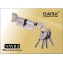 Цилиндровый механизм DAMX NW80 мм Матовый никель (SN), ключ-вертушка (Дамкс)