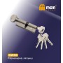 Цилиндровый механизм Msm NW90 мм латунь Матовый никель (SN), ключ-вертушка (Мсм)