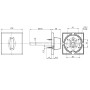 Ручка Fuaro (Фуаро) поворотная BKW8x75.K.RL52 (BKW8x75 RL) BL-24 черный