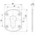 Накладка под цилиндр Fuaro ESC031-ABG-6 (БРОНЗА) (2 шт) (Фуаро)
