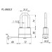 Замок навесной Fuaro PL-WEATHER-3660 (PL-3660 LS) LS (удлиненная дужка, английский ключ, упаковка блистер) 3 ключа (Фуаро) 26409
