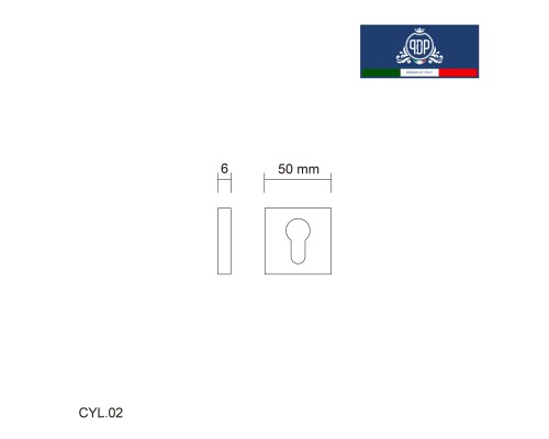 Накладка под цилиндр PDP CYL.02 матовый никель CYL.02.14