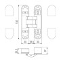 Скрытые петли AGB ECLIPSE 2.1 E30200.92.91 белый (4 накладки в комплекте), 60 кг