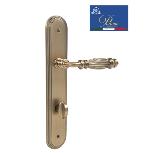 Дверная ручка на планке с фиксатором PORTUNO Siena 1010.11WC Матовый кофе