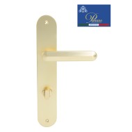 Дверная ручка на планке с фиксатором PORTUNO Onyx 623.07WC Матовое золото