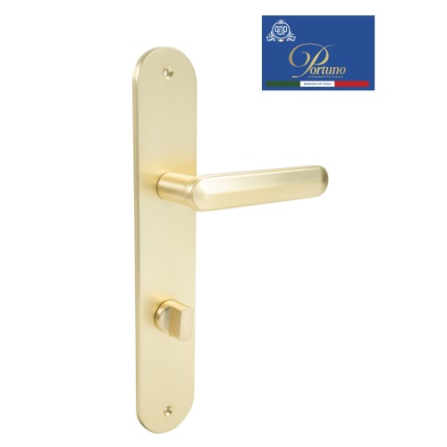 Дверная ручка на планке с фиксатором PORTUNO Onyx 623.07WC Матовое золото