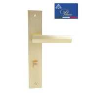 Дверная ручка на планке с фиксатором PORTUNO Alba 721.07WC Матовое золото