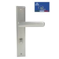 Дверная ручка на планке с фиксатором PORTUNO Pyramid 822.14WC Матовый никель