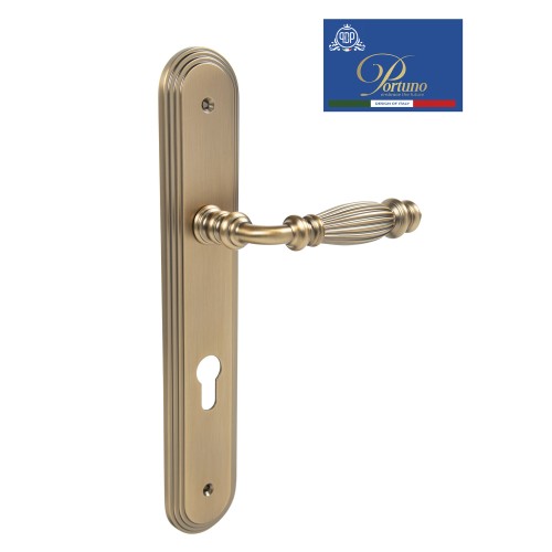 Дверная ручка на планке под цилиндр PORTUNO Siena 1010.11CYL Матовый кофе