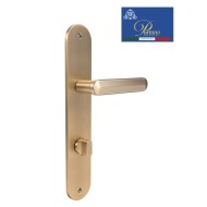 Дверная ручка на планке с фиксатором PORTUNO Onyx 623.11WC Матовый кофе