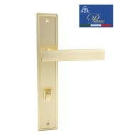 Дверная ручка на планке с фиксатором PORTUNO Star 820.07WC Матовое золото