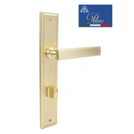 Дверная ручка на планке с фиксатором PORTUNO Star 820.07WC Матовое золото