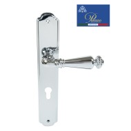 Дверная ручка на планке под цилиндр PORTUNO Ninfa 907.01CYL Полированный хром