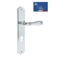 Дверная ручка на планке под цилиндр PORTUNO Ninfa 907.01CYL Полированный хром