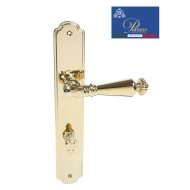 Дверная ручка на планке с фиксатором PORTUNO Ninfa 907.06WC PVD Полированное золото