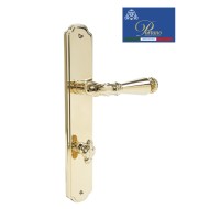 Дверная ручка на планке с фиксатором PORTUNO Ninfa 907.06WC PVD Полированное золото