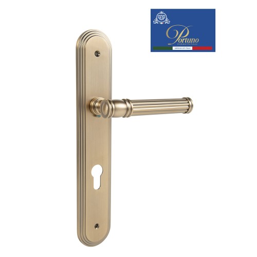 Дверная ручка на планке под цилиндр PORTUNO Impero 1011.11CYL Матовый кофе