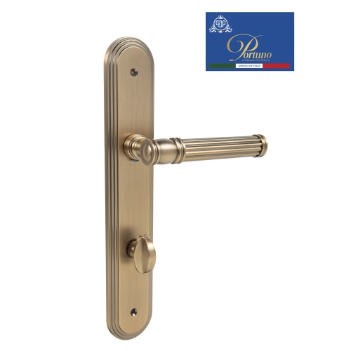 Дверная ручка на планке с фиксатором PORTUNO Impero 1011.11WC Матовый кофе