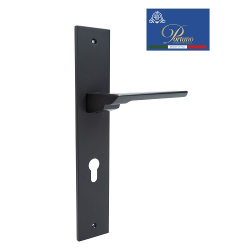 Дверная ручка на планке под цилиндр PORTUNO Italia 706.03CYL Чёрный