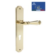 Дверная ручка на планке под цилиндр PORTUNO Ninfa 907.06CYL PVD Полированное золото