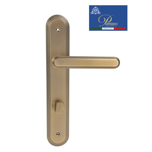Дверная ручка на планке с фиксатором PORTUNO Chic 1016.11WC Матовый кофе