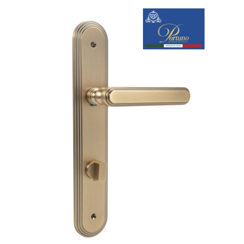 Дверная ручка на планке с фиксатором PORTUNO Chic 1016.11WC Матовый кофе