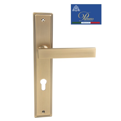 Дверная ручка на планке под цилиндр PORTUNO Star 820.11CYL Матовый кофе