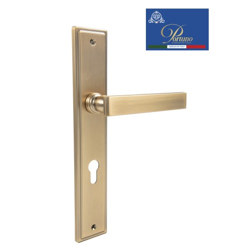 Дверная ручка на планке под цилиндр PORTUNO Star 820.11CYL Матовый кофе