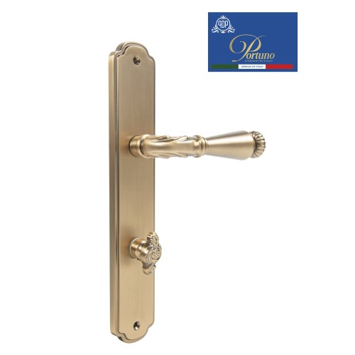 Дверная ручка на планке с фиксатором PORTUNO Ninfa 907.11WC Матовый кофе